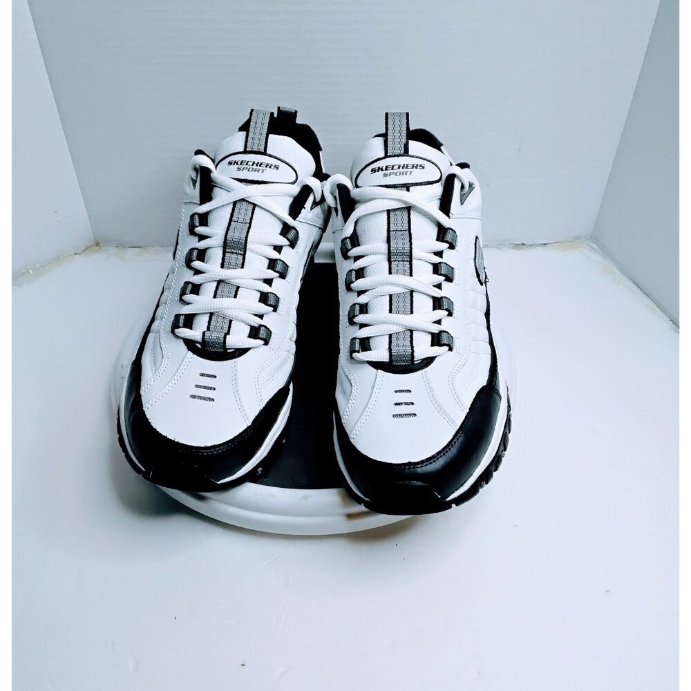Skechers Sport Mens Sneakers Size 12 Leather & Man Made Upper Black/White